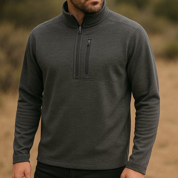 The North Face Medium NWOT Charcoal Grey LS 3/4 Zip Classic Warm Fleece Pullover - Picture 1 of 7